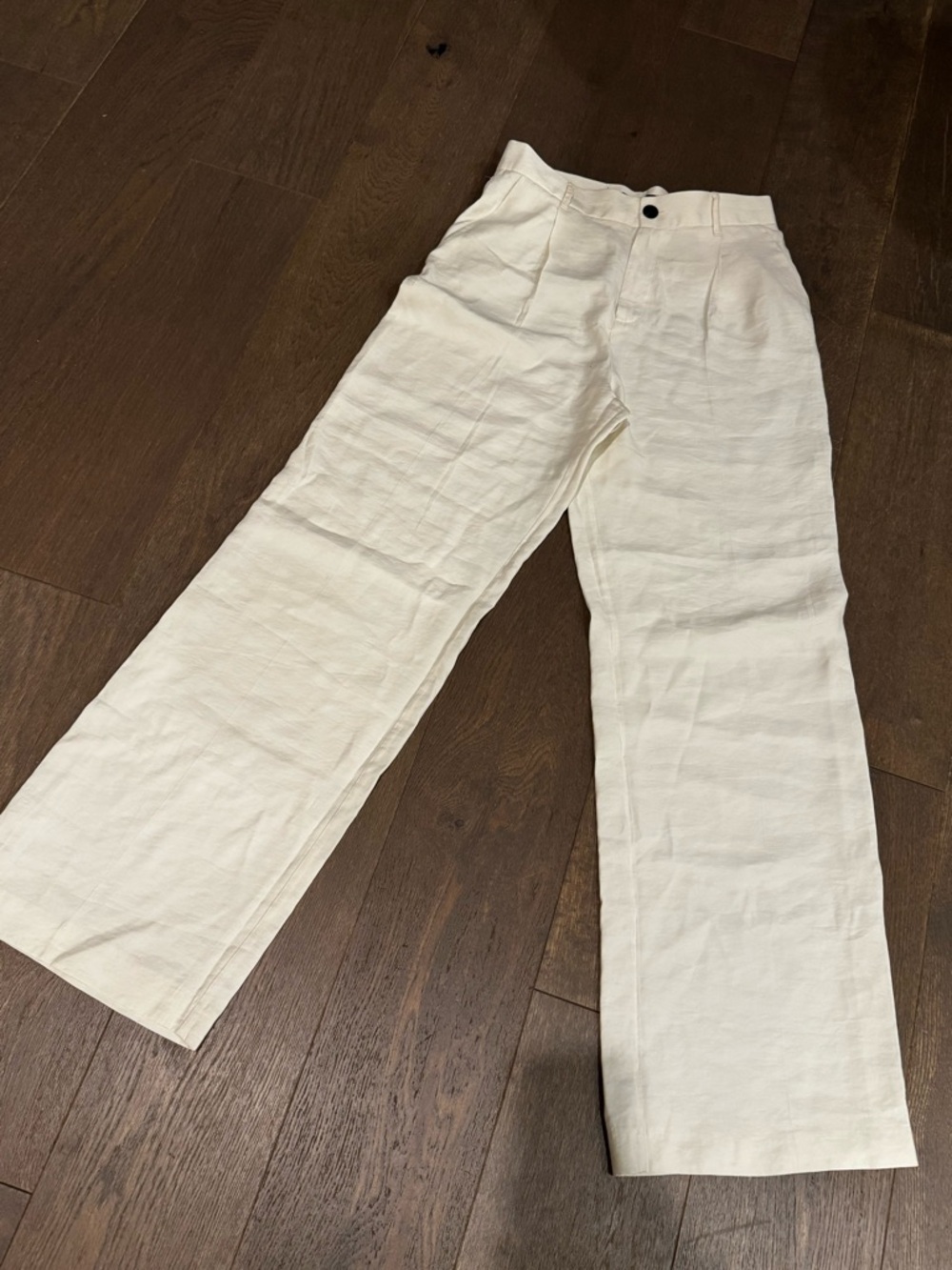 Zara Off-White viscose  trousers.